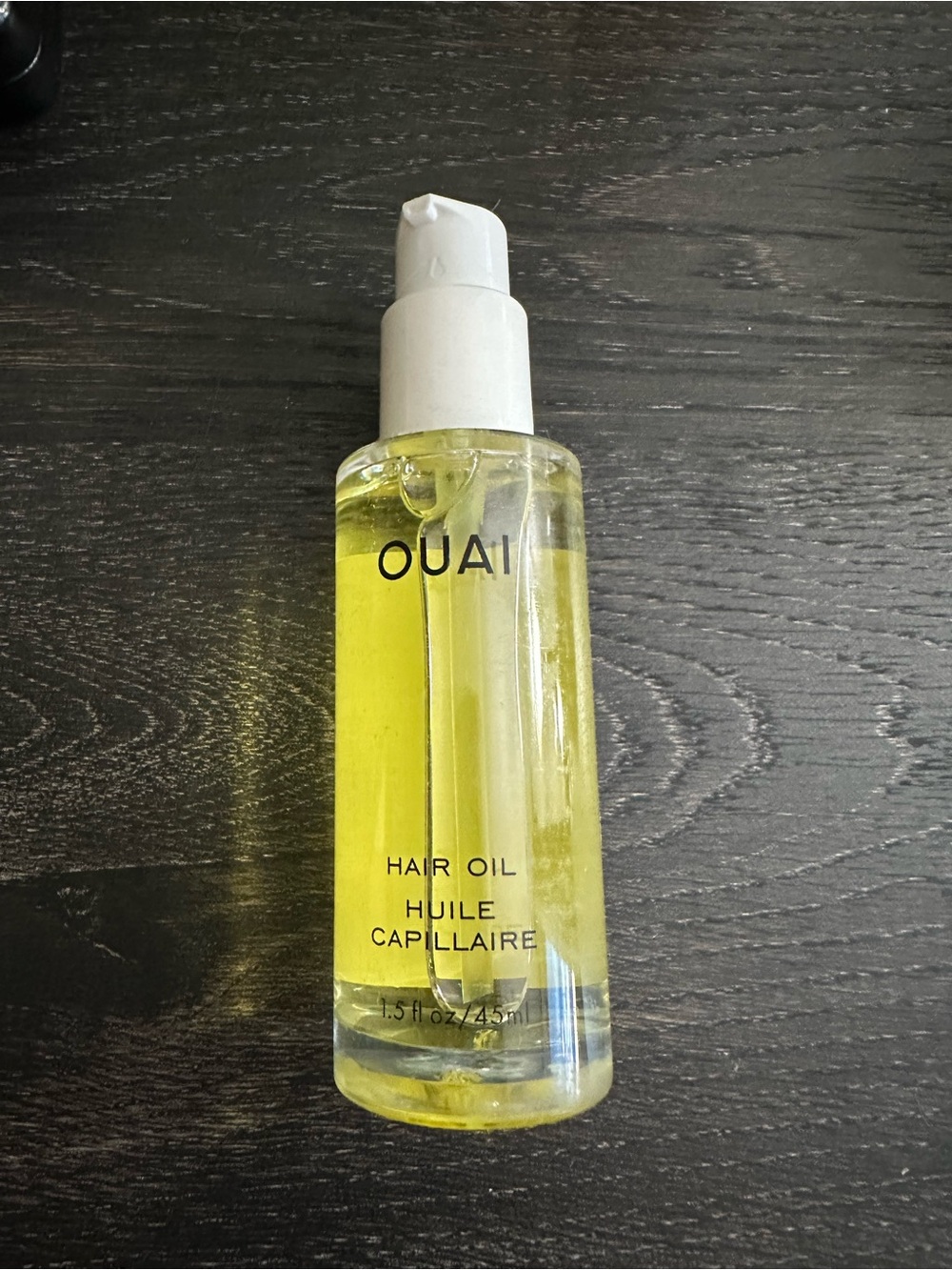 OUAI Yellow Hair Oil with White Pump